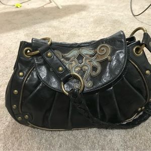 Kate Landry handbag brown with beige trim